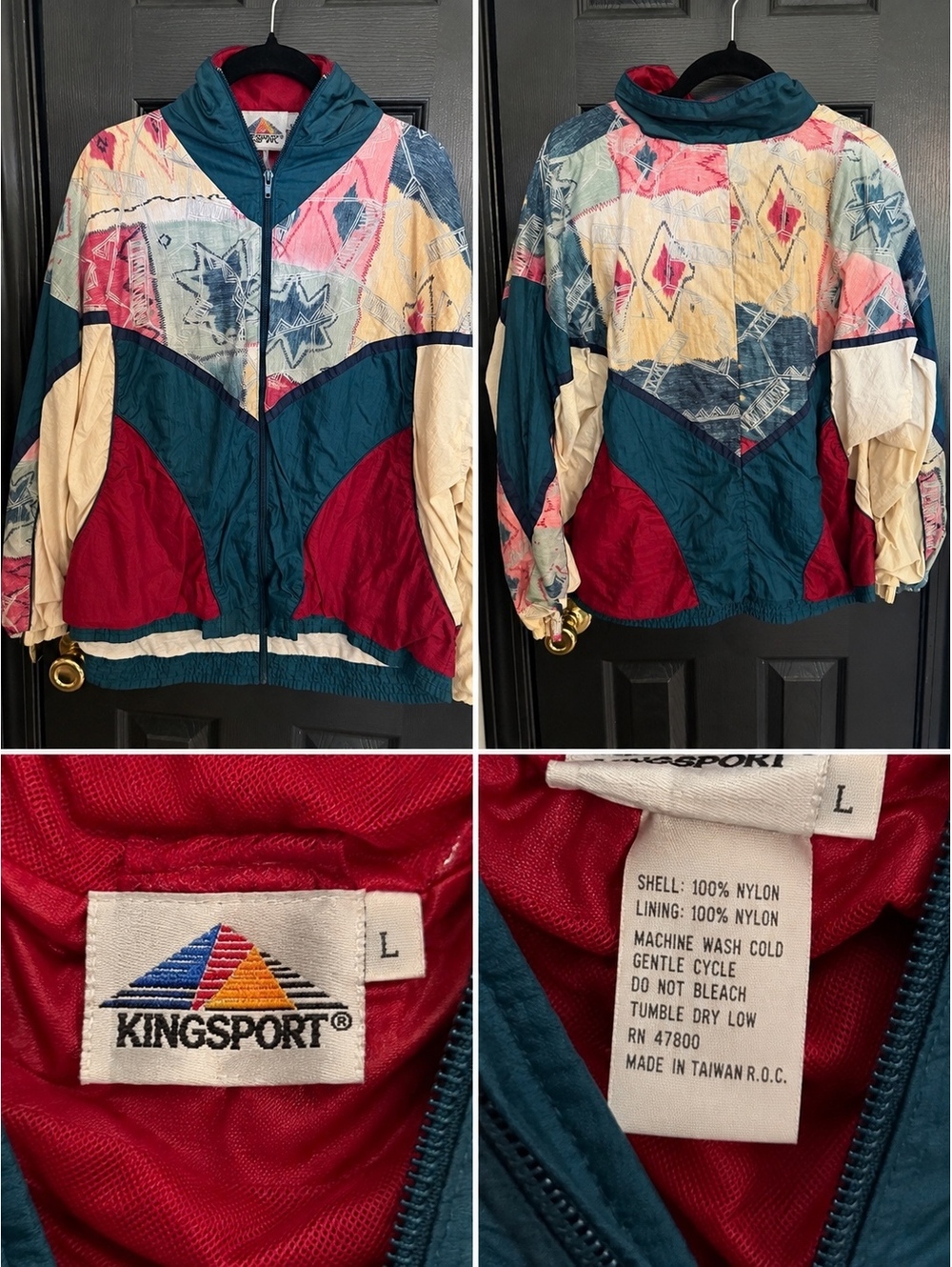 Kingsports colorblock windbreaker jacket